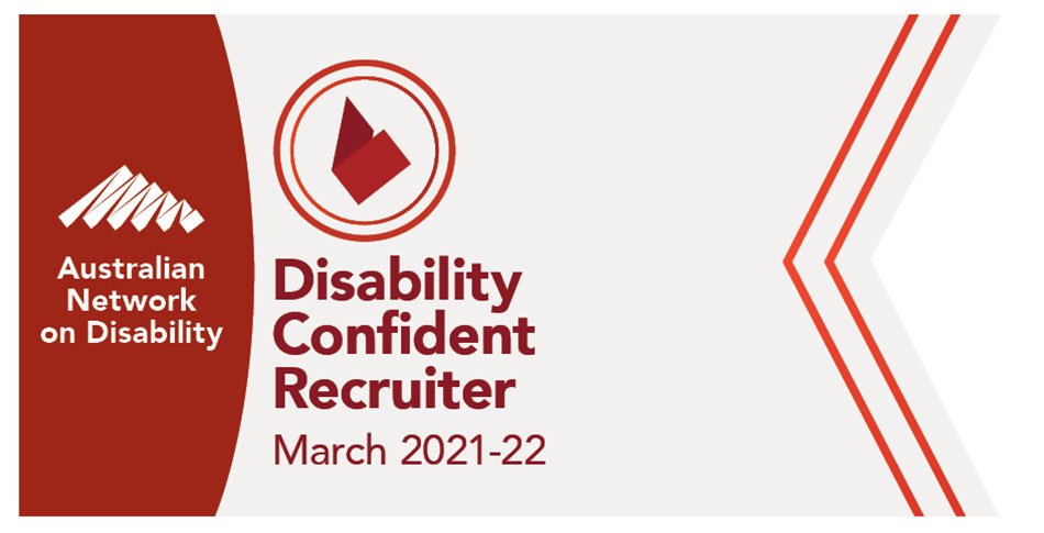 Australian Network on Disability, Disability Confident Recruiter, March 2021-22 logo