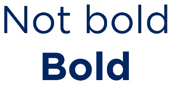 Not bold and bold
