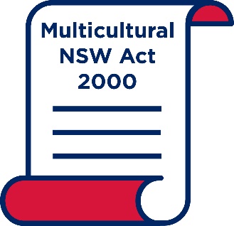 Multicultural NSW act 2000 icon. 