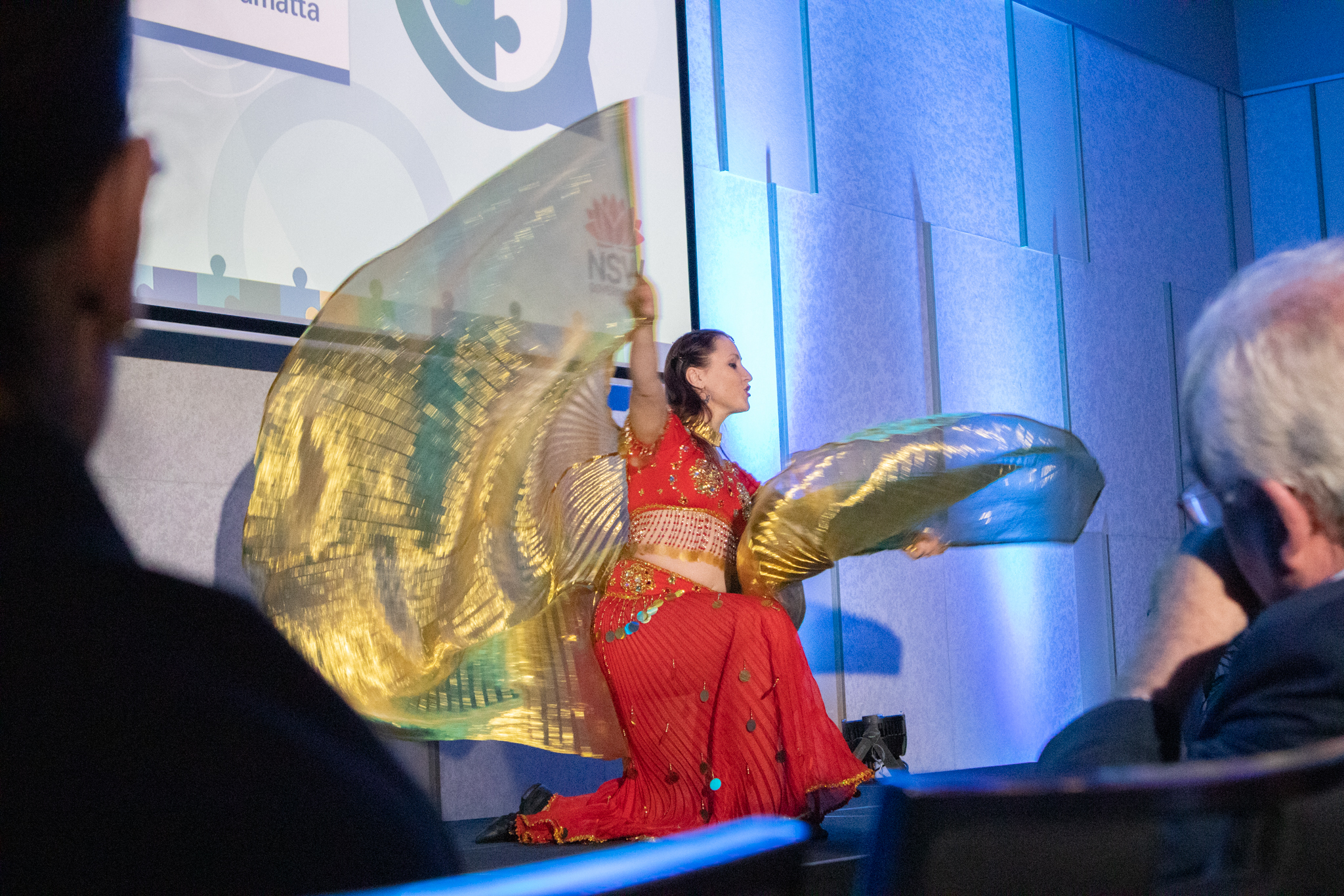 Bollywood dancer on stage